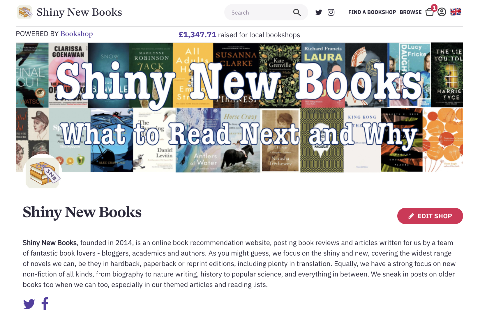is OPEN in the UK Shiny New Books